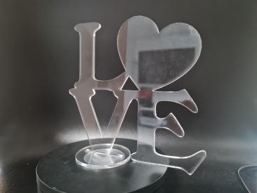 Acryl Laserschnitt LOVE div. Motive